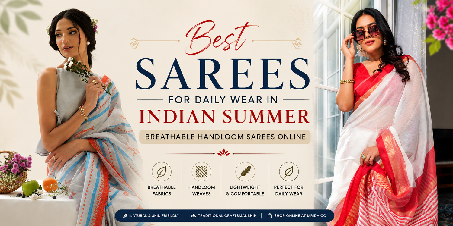 Best Sarees for Daily Wear in Indian Summer: Breathable Handloom Sarees Online