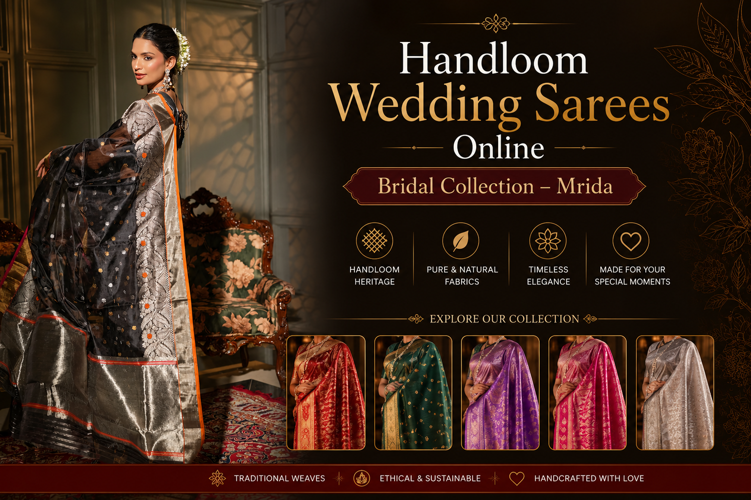 Luxury Handloom Wedding Occasion Sarees for Every Celebration