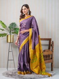 Shibori Tussar Silk Maheshwari saree.