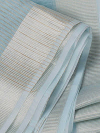 Sky Blue Maheshwari Tissue Cotton Silk everyday wear Saree